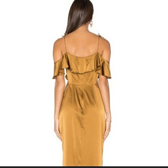 LPA NWT Brown SILK Maxi Dress - Picture 2 of 11